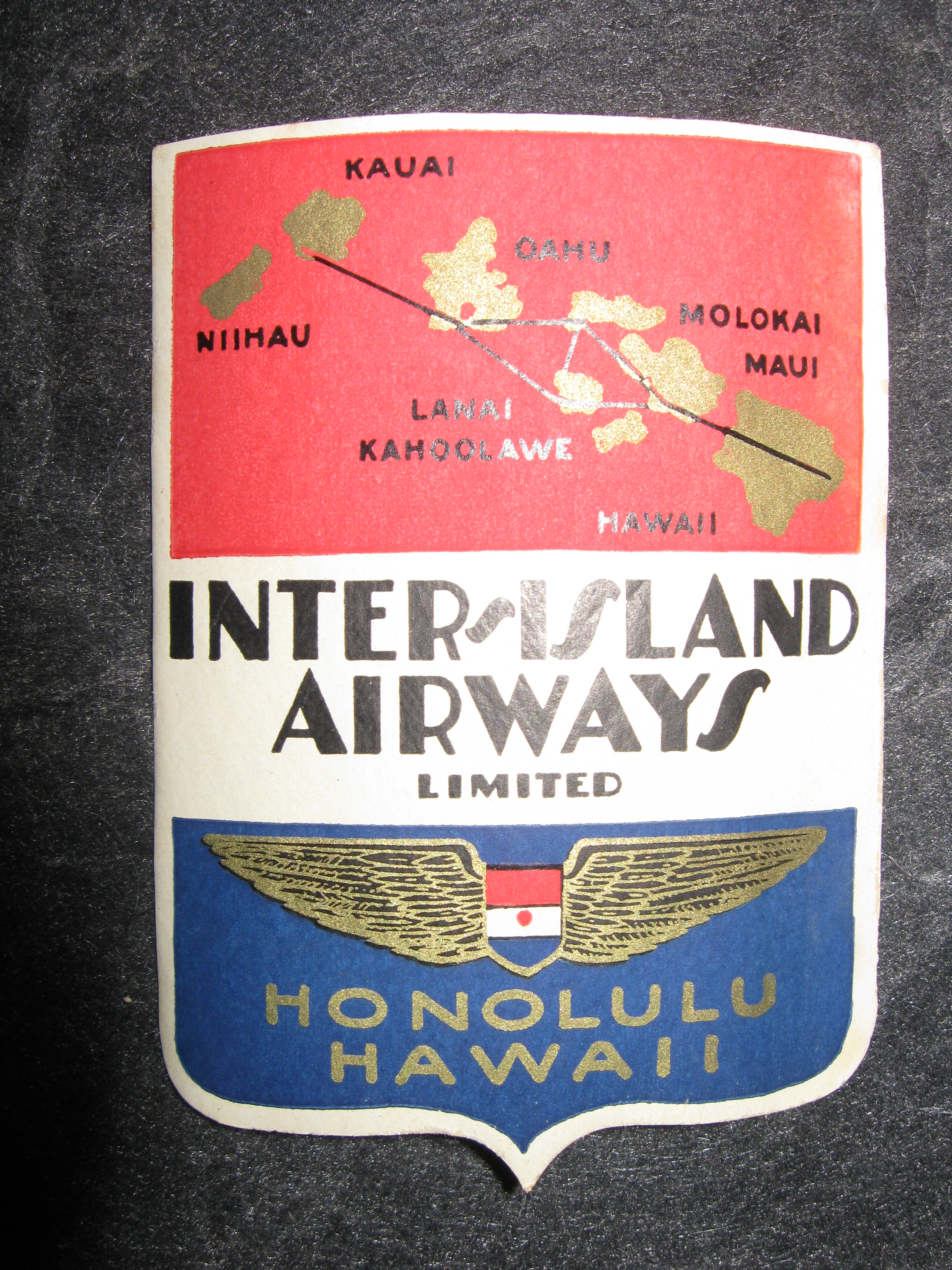 Inter Island Airways Honolulu Hawaii decal